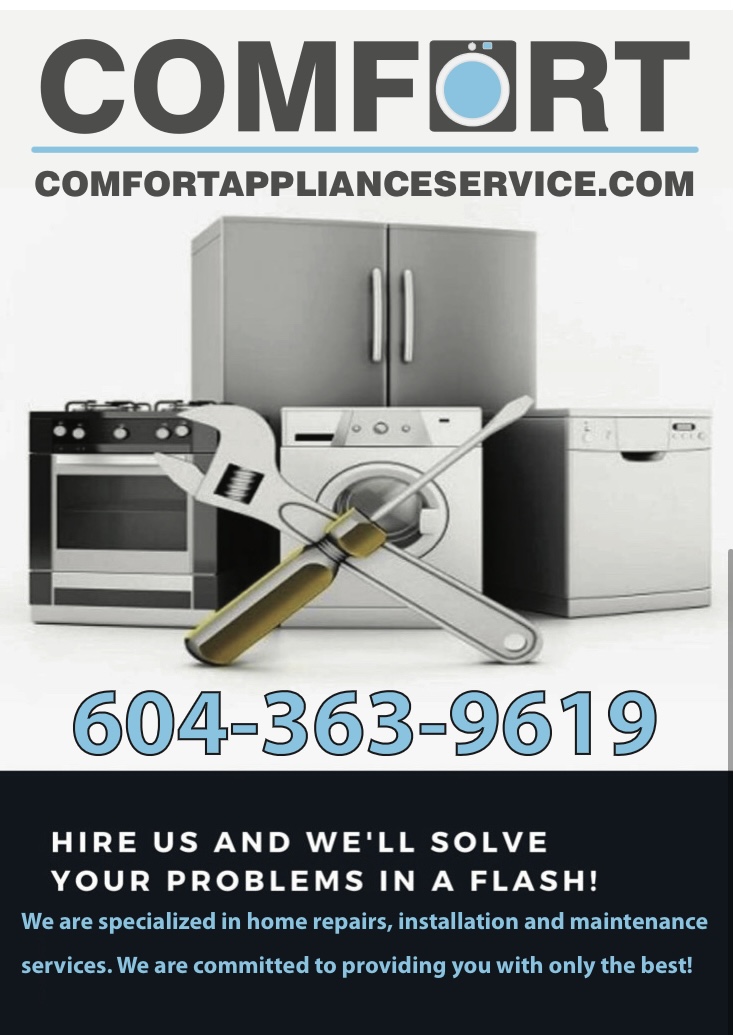 Comfort Appliance service and installation