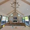 Custom White Oak Beams on Vaulted Ceiling